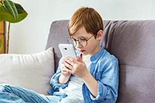 Child viewing ipad